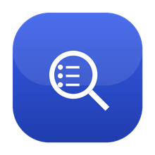 Icon: Lupe mit Checkliste als Symbol für ein SEO-Audit